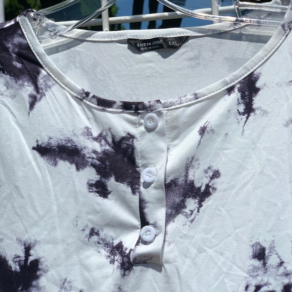 Back/white tie dye long sleeve bodysuit - Picture 3 of 8